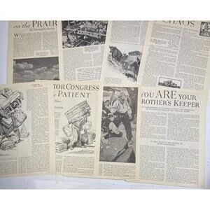 Ephemera Lot American Legend Monthly December 1931 Pages, Pictures, Prints, VNTG